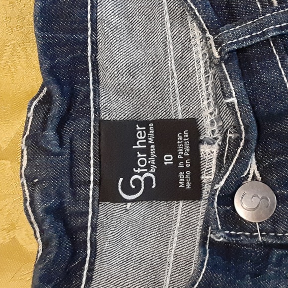 G for her,  by Alyssa Milano JEANS STRETCH Size 10 WOMENS Color Blue - Picture 2 of 9